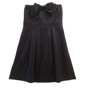 Gretchen Scott Designs Navy Strapless Bow Size Small Strapless Cocktail Dress